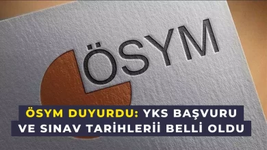 yks sınav ve başvuru tarihleri