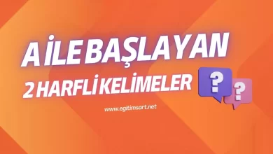 a ile başlayan iki harfli kelimeler