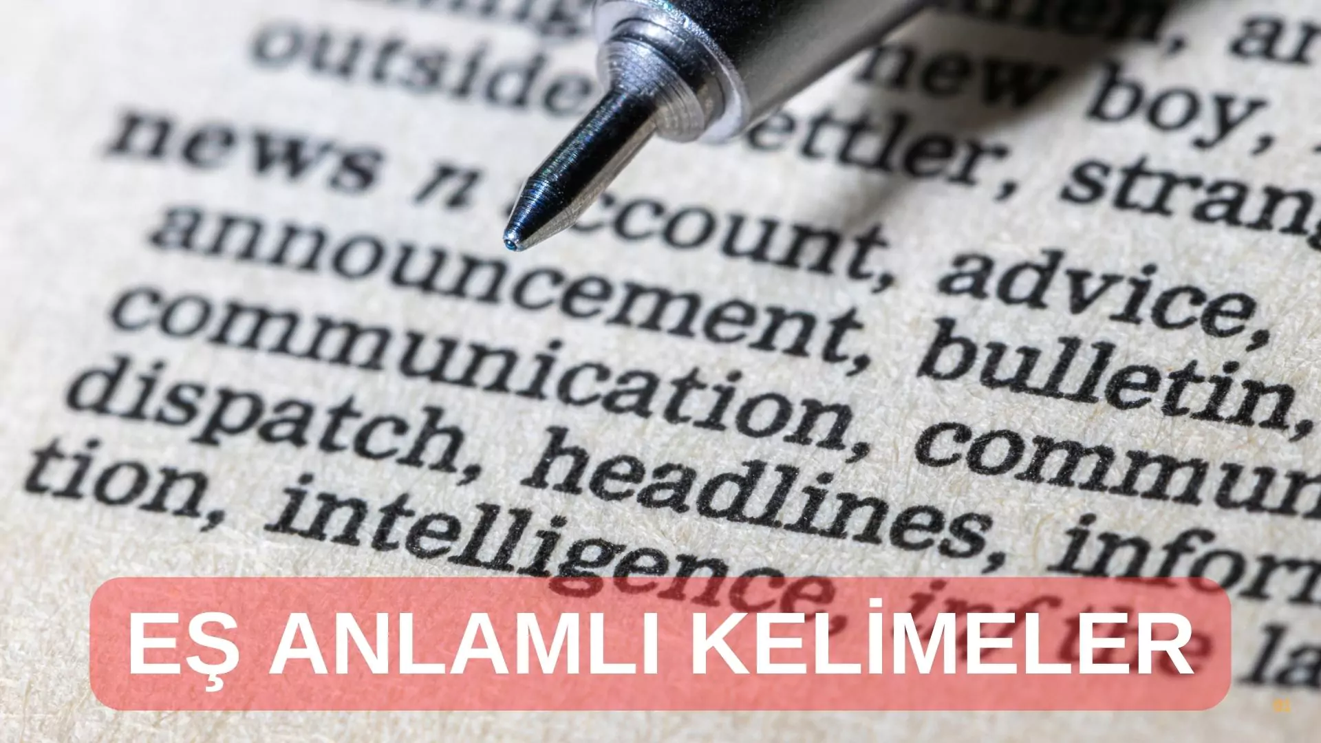 eş anlamlı kelimeler