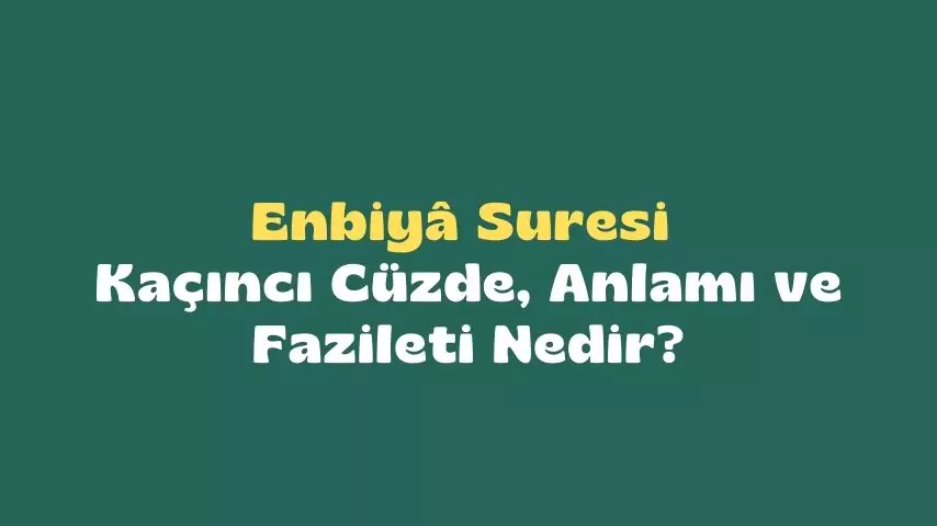 enbiya suresi