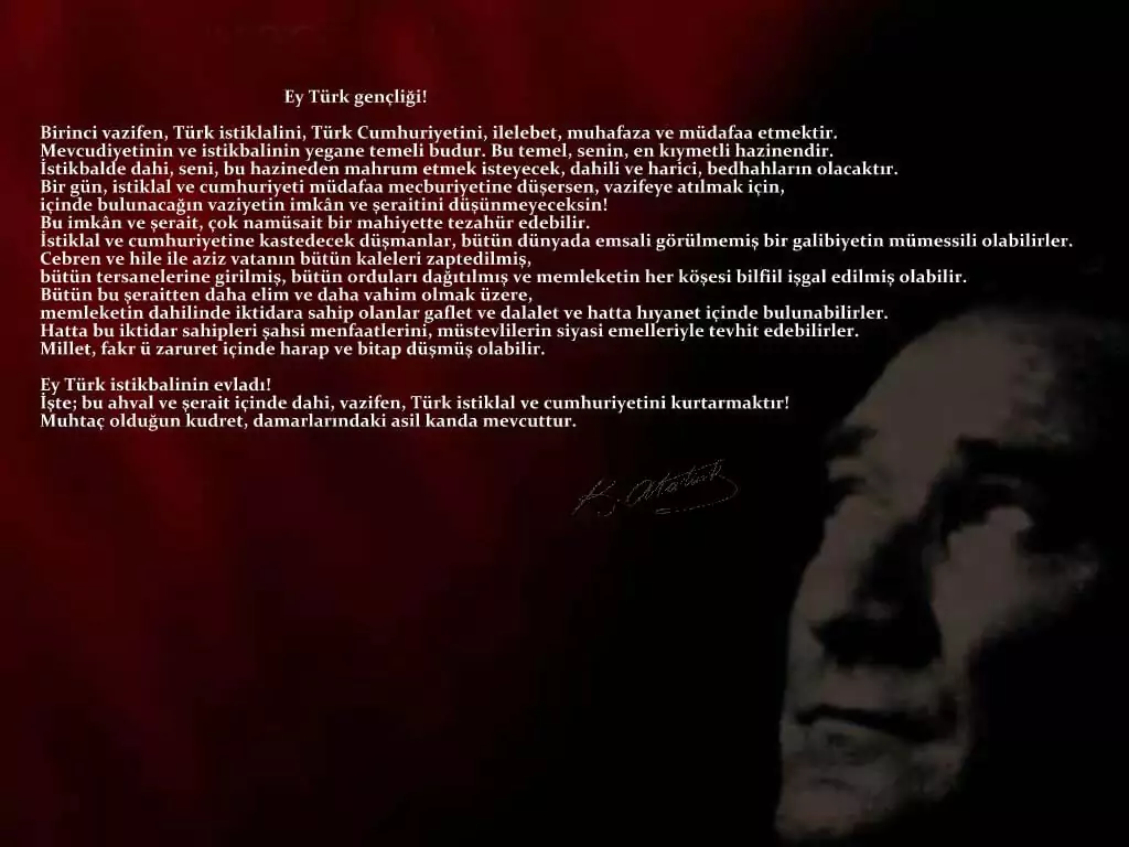 Atatürk'ün Gençliğe Hitabesi