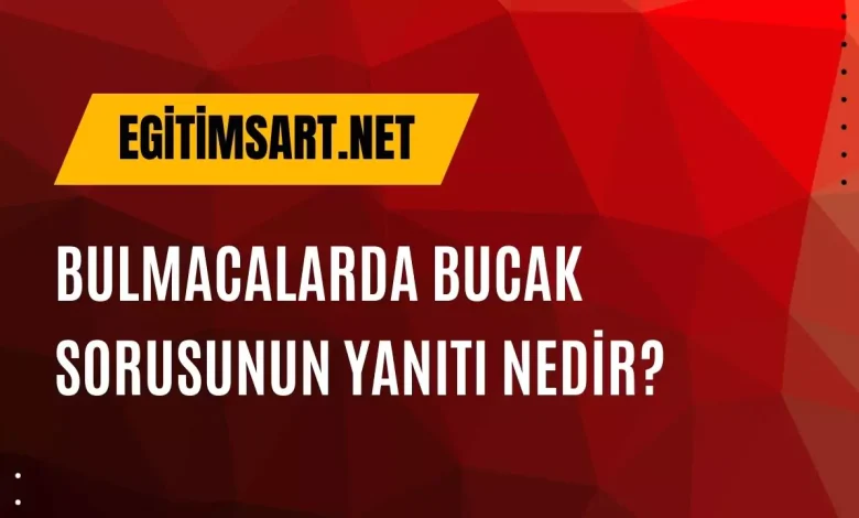 bulmacada çıkan bucak sorusunun yanıtı nedir