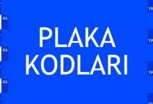 plaka kodları