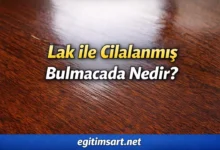 lak ile cilalanmış bulmacada nedir