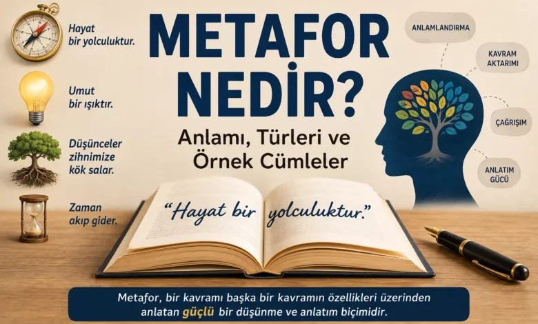 Metafor Nedir? Anlamı, Türleri ve 30 Örnek Cümle Metafor nedir ve metafor örnekleri