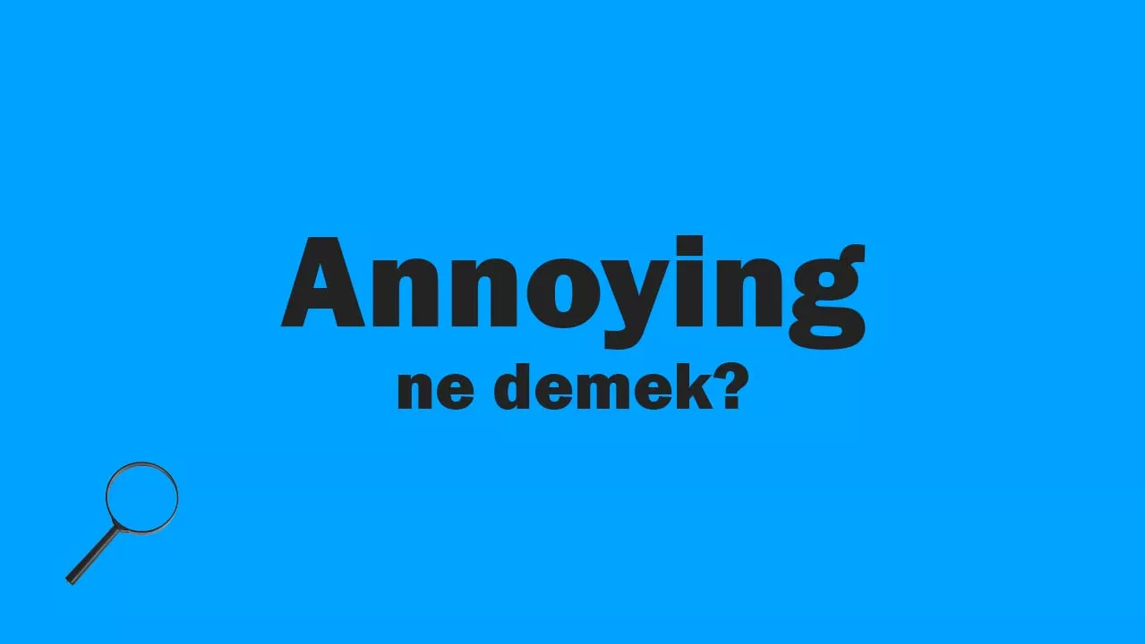 annoying nedir, ne demek, ne anlama gelir