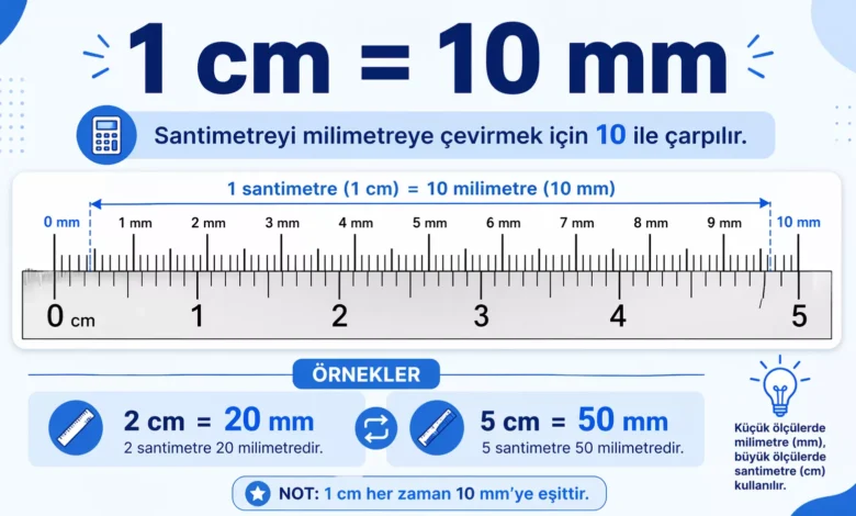 1 cm kaç mm