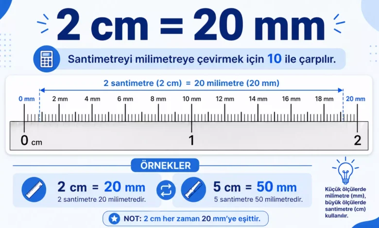 2cm kaç mm